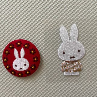 ミッフィー(miffy)のミッフィー　ワッペン　缶バッチ(キャラクターグッズ)