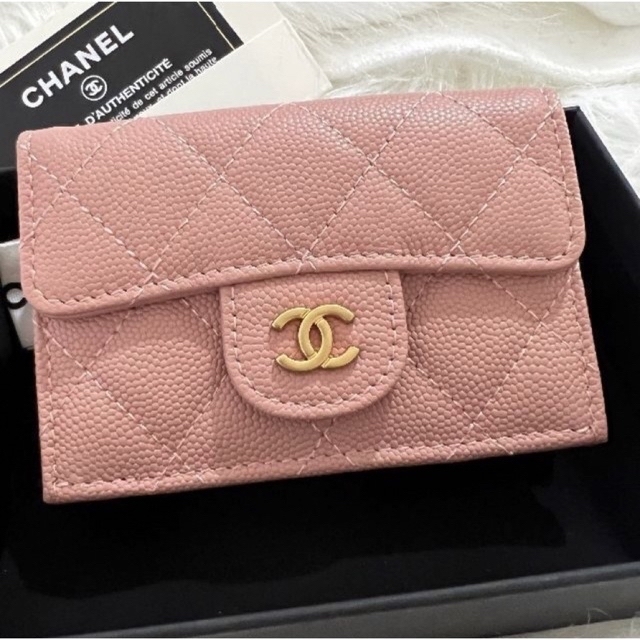 純正サイト CHANEL シャネル ミニウォレット キャビアスキン 財布 ミニ財布 レディース