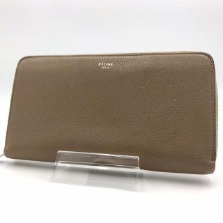 セリーヌ(celine)の極美品✨セリーヌ CELINE 長財布 ラウンドジップ レザー ベージュ(その他)