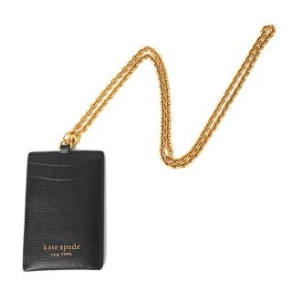 ケイトスペードニューヨーク(kate spade new york)の新品 ケイトスペード kate spade カードケース ID LANYARD ブラック(名刺入れ/定期入れ)