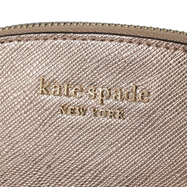 kate spade new york(ケイトスペードニューヨーク)の新品 ケイトスペード kate spade ポーチ メタリックスモールドームコスメティックケース ローズゴールド レディースのファッション小物(ポーチ)の商品写真