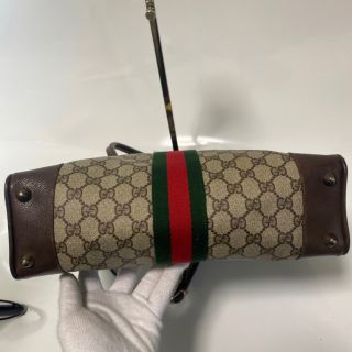 美品✨GUCCI シェリーライン 2way トートバッグ PVC ブリーフケース
