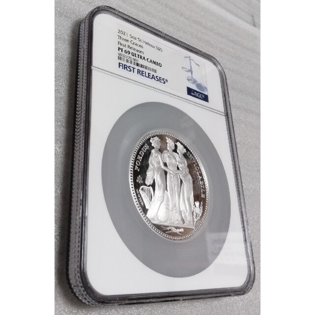 5オンス セントヘレナ 2021 スリーグレイセス 銀貨 NGC PF69 www