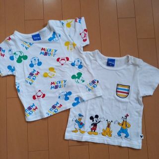 ディズニー(Disney)のミッキー Tシャツ二枚セット95(Tシャツ/カットソー)