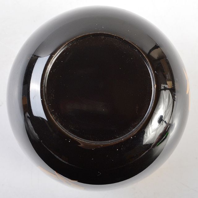 茶道具 輪島塗 岡本陽斎作 鱗鶴蒔絵 黒中棗 共箱 V R5809の通販 茶道具 輪島塗 岡本陽斎作 鱗鶴蒔絵 黒中棗 共箱 V R5809の通販