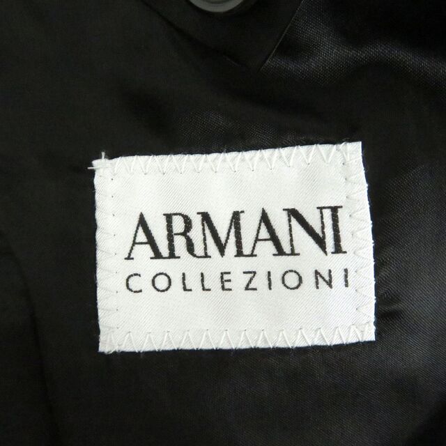 M252 ARMANI COLLEZIONI コート ウール カシミヤ 黒 無地