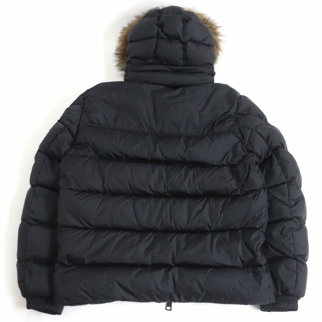 極美品□2019年製 MONCLER/モンクレール MARQUE GIUBBOTTO ロゴワッペン付き ダブルジップ フーデッド ダウンジャケット 黒 4 正規品