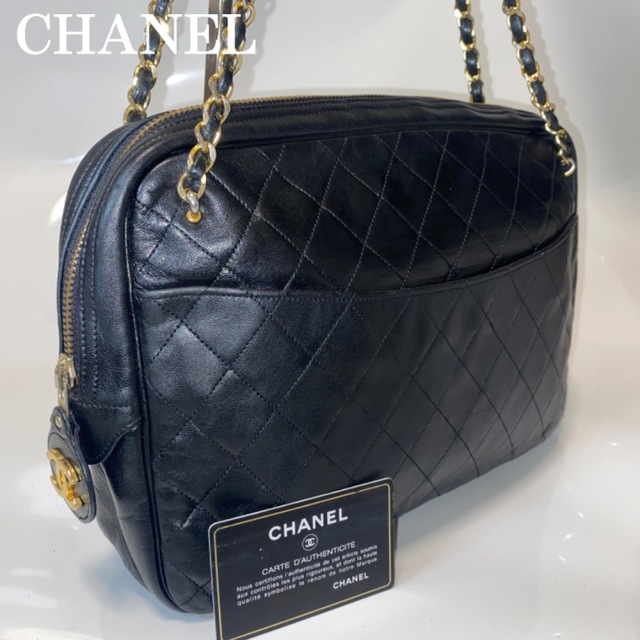 CHANEL - 美品✨CHANEL ラムスキン マトラッセ チェーントートバッグ ...