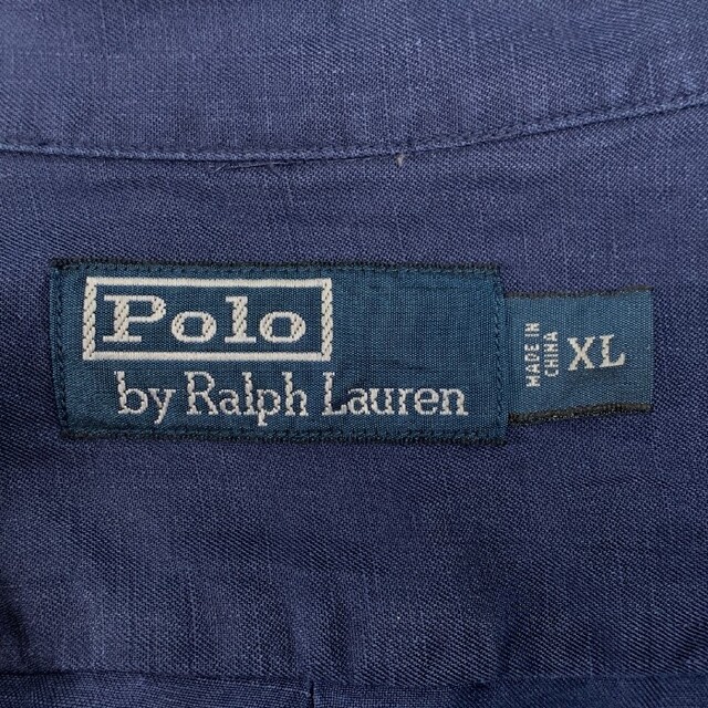 POLO RALPH LAUREN(ポロラルフローレン)のポロラルフローレン オープンカラーシャツ リネン シルク サイズ XL メンズのトップス(シャツ)の商品写真