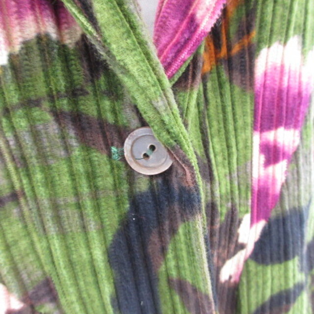 ケンゾー KENZO テーラード ジャケット 花柄 ダークグリーン NGA3546cm袖丈