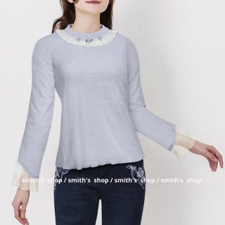 アクシーズファム(axes femme)のaxes femme バラモチーフカットプルオーバー サックス(カットソー(長袖/七分))