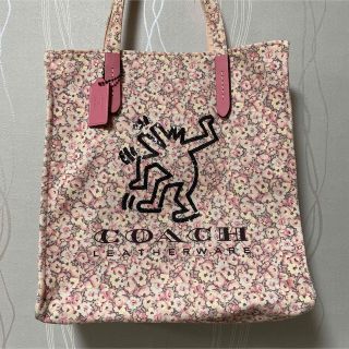 コーチ(COACH)の美品 コーチ キースヘリング コラボ キャンバス トートバッグ(トートバッグ)