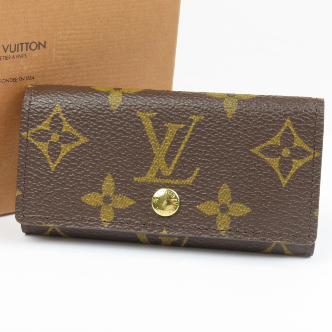 未使用品 LOUIS VUITTON ルイヴィトン ミュルティクレ4 4連 ヴィンテージ モノグラム キーケース PVC ブラウン