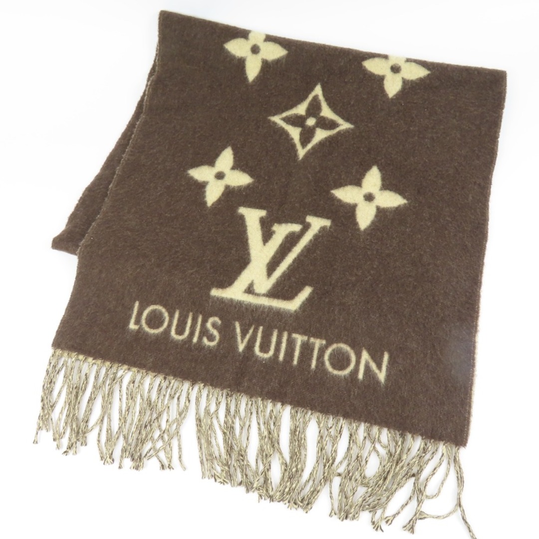 美品 LOUIS VUITTON ルイヴィトン エシャルプレイキャビック 防寒 マフラー カシミヤ ブラウン