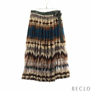 sacai - Sacai サカイ 19AW Zip Detail Pleated Skirt ジップデザイン