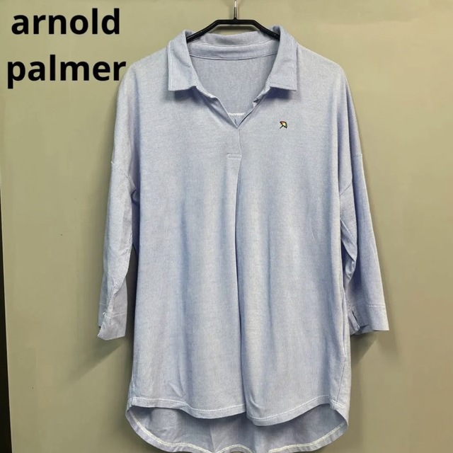 Arnold Palmer(アーノルドパーマー)のアーノルドパーマー　シャツ　カットソー　ブラウス　ブルー　3 L レディースのトップス(シャツ/ブラウス(長袖/七分))の商品写真