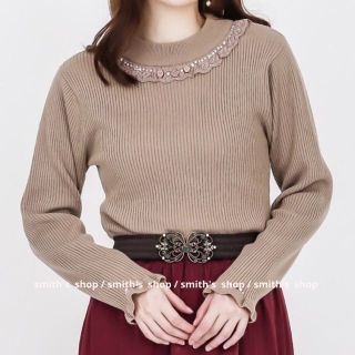 アクシーズファム(axes femme)の【まとめ】axes femme バラボトルネックリブPO モカ + ワイン(カットソー(長袖/七分))