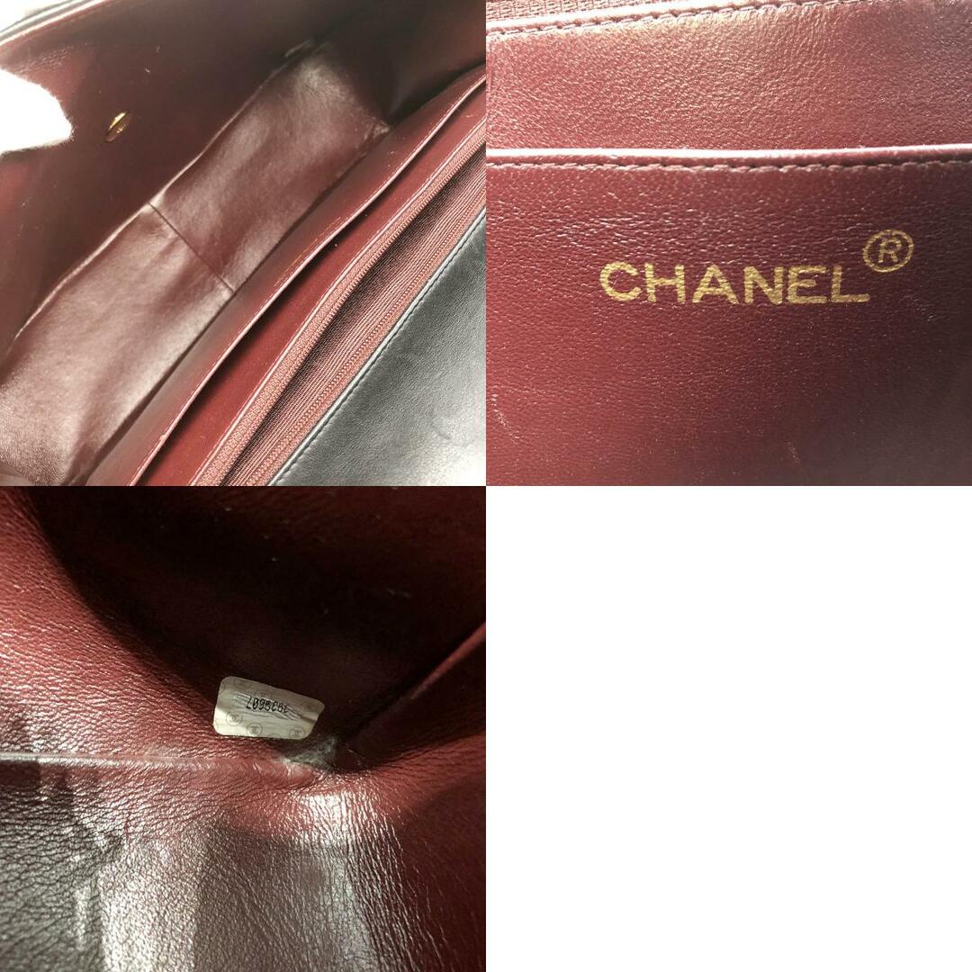 セール 中美品 CHANEL シャネル マトラッセ デカマトラッセ ショルダーバッグ チェーン ブラック 黒 レザー レディース USED