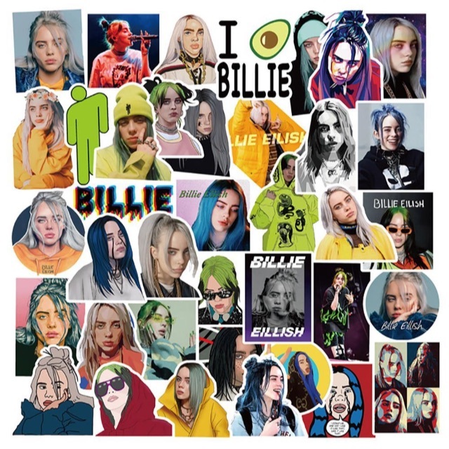 ビリーアイリッシュ ステッカー 50枚セット Billie Eilish シール エンタメ/ホビーのタレントグッズ(ミュージシャン)の商品写真