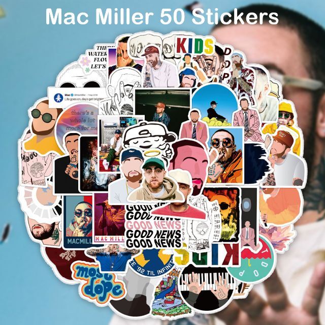 Mac Miller マックミラー ステッカー 50枚セット PVC 防水シール エンタメ/ホビーのタレントグッズ(ミュージシャン)の商品写真