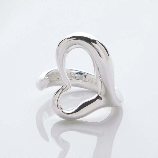 極美品 TIFFANY ティファニー オープンハート 925 リング 7.5号