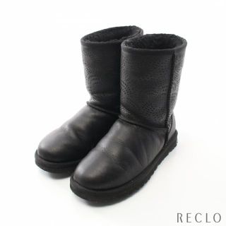 アグオーストラリア(UGG AUSTRALIA)のTRIANA ムートンブーツ レザー ブラック(ブーツ)