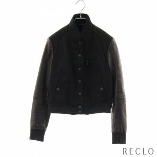 ラグアンドボーン(Rag & Bone)の スタジャン ブルゾン ウール レザー ブラック 切替(スタジャン)