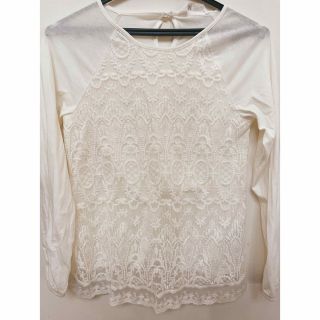 エイチアンドエム(H&M)のＨ＆Ｍ　レースカットソー　girl's 135/140(Tシャツ/カットソー)