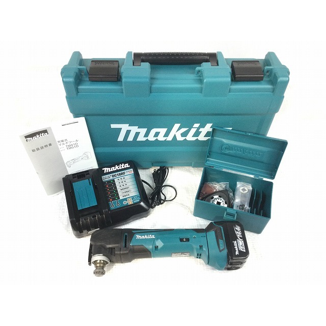 ☆未使用品☆ makita マキタ 14.4V 充電式マルチツール TM41DRG バッテリー1個(BL1460B)付き 充電器(DC18RF)付き 72282