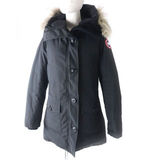 カナダグース(CANADA GOOSE)の良品★国内正規品 カナダグース 2603JL BRONTE PARKA ブロンテ パーカー ファー・フード付 ZIP UP ダウンコート ブラック M/M カナダ製(ダウンコート)