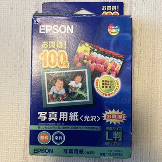 エプソン(EPSON)の新品　EPSON KL100PSK  写真用紙　100枚　L判　光沢(PC周辺機器)