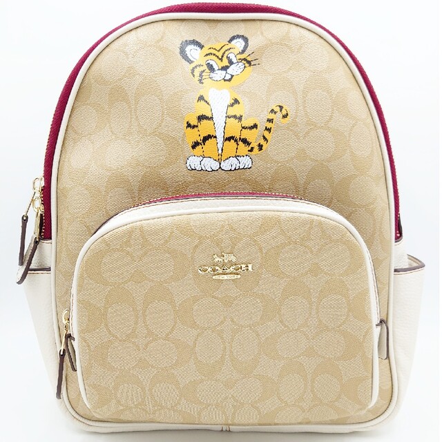 COACH(コーチ)の【新品】COACH リュック バッグパック シグネチャー ホワイト レディースのバッグ(リュック/バックパック)の商品写真