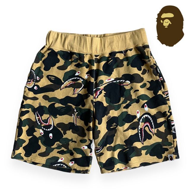 A BATHING APE エイプ シャーク カモフラ 迷彩 パンツ 日本製 - 通販 ...