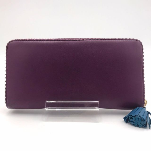 極美品✨LOEWE ロエベ 長財布 ウンドファスナー アナグラム アマソナ 紫-