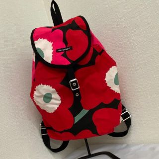 マリメッコ(marimekko)のマリメッコ　ウニッコ　リュック バックパック レッド　no.47(リュック/バックパック)