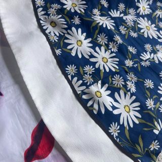 【美品】M'S GRACY 花柄フレアワンピース ブルー ホワイト 半袖 38