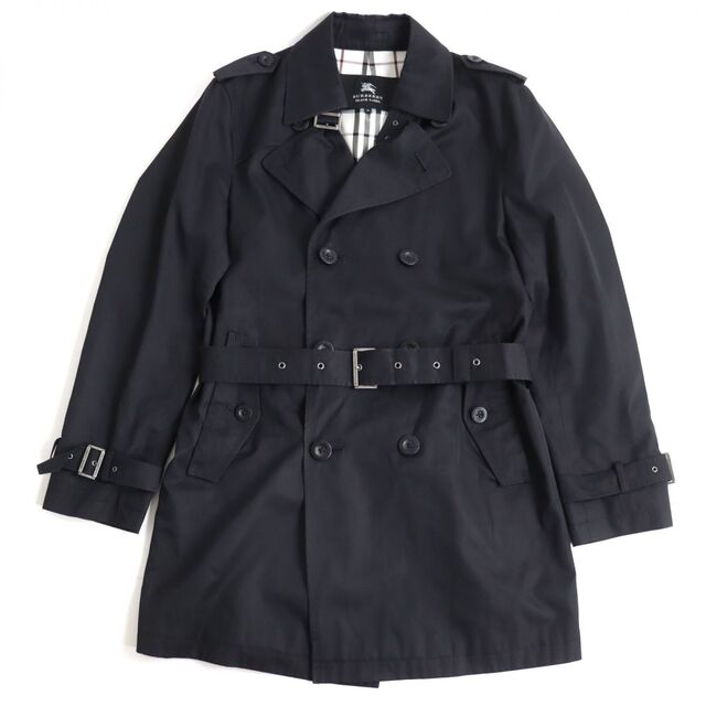 BURBERRY BLACK LABEL】トレンチコート 黒 M ベルト有-