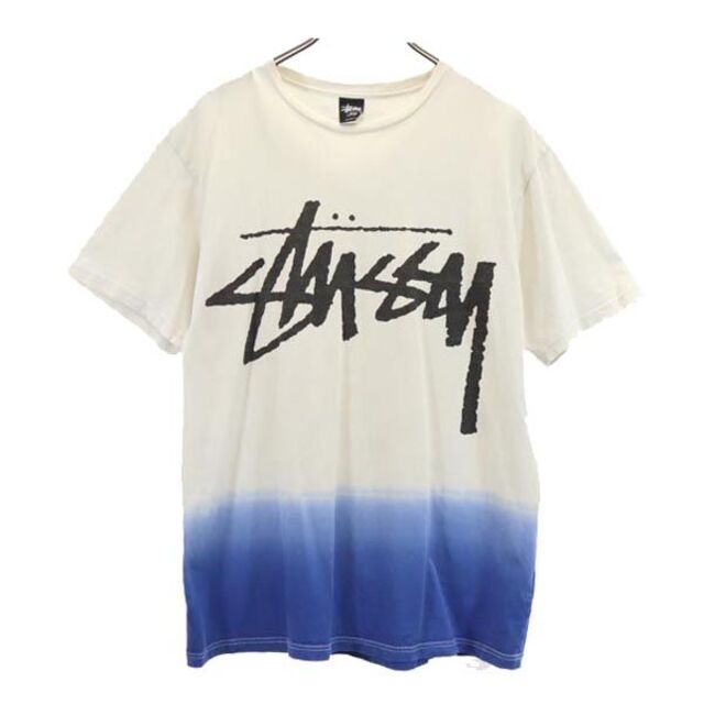 希少 STUSSY ステューシー 00s ポロシャツ 刺繍ロゴ 青 鹿子 半袖