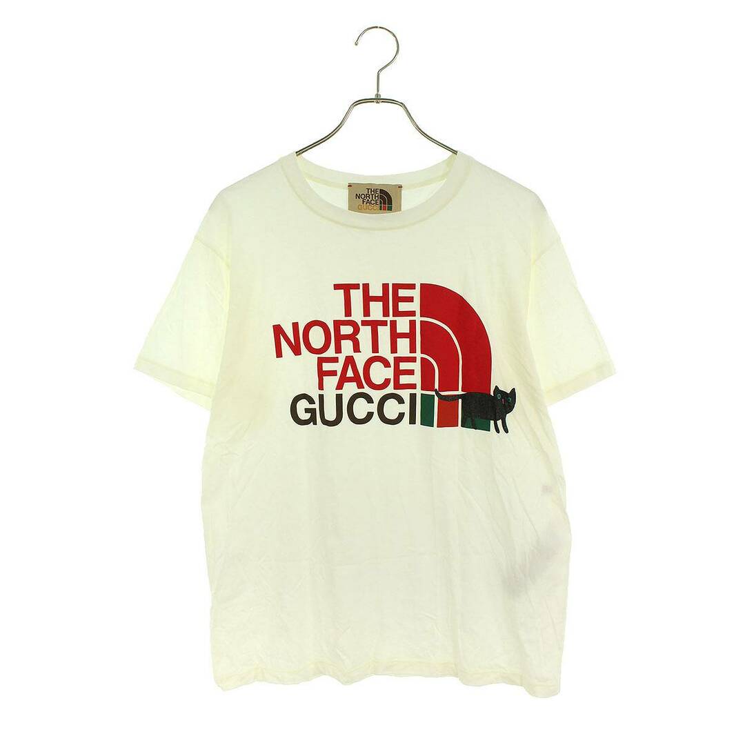 グッチ ×ノースフェイス THE NORTH FACE  22SS  615044 XJDTF キャットロゴプリントTシャツ メンズ XS