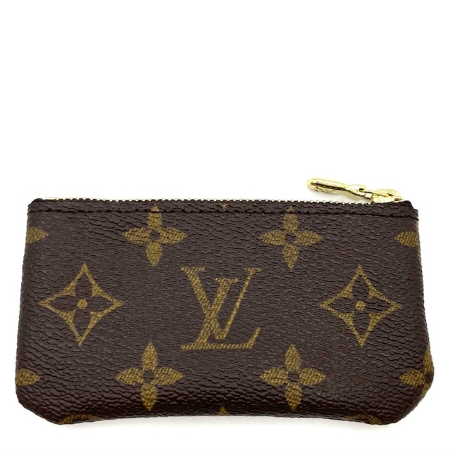 LOUIS VUITTON ルイヴィトン キーケース ポシェットクレ キーリング コインケース 小銭入れ ブラウン 茶 チェーン付き M62650    ゴールド金具 レディース 定番 美品【品】