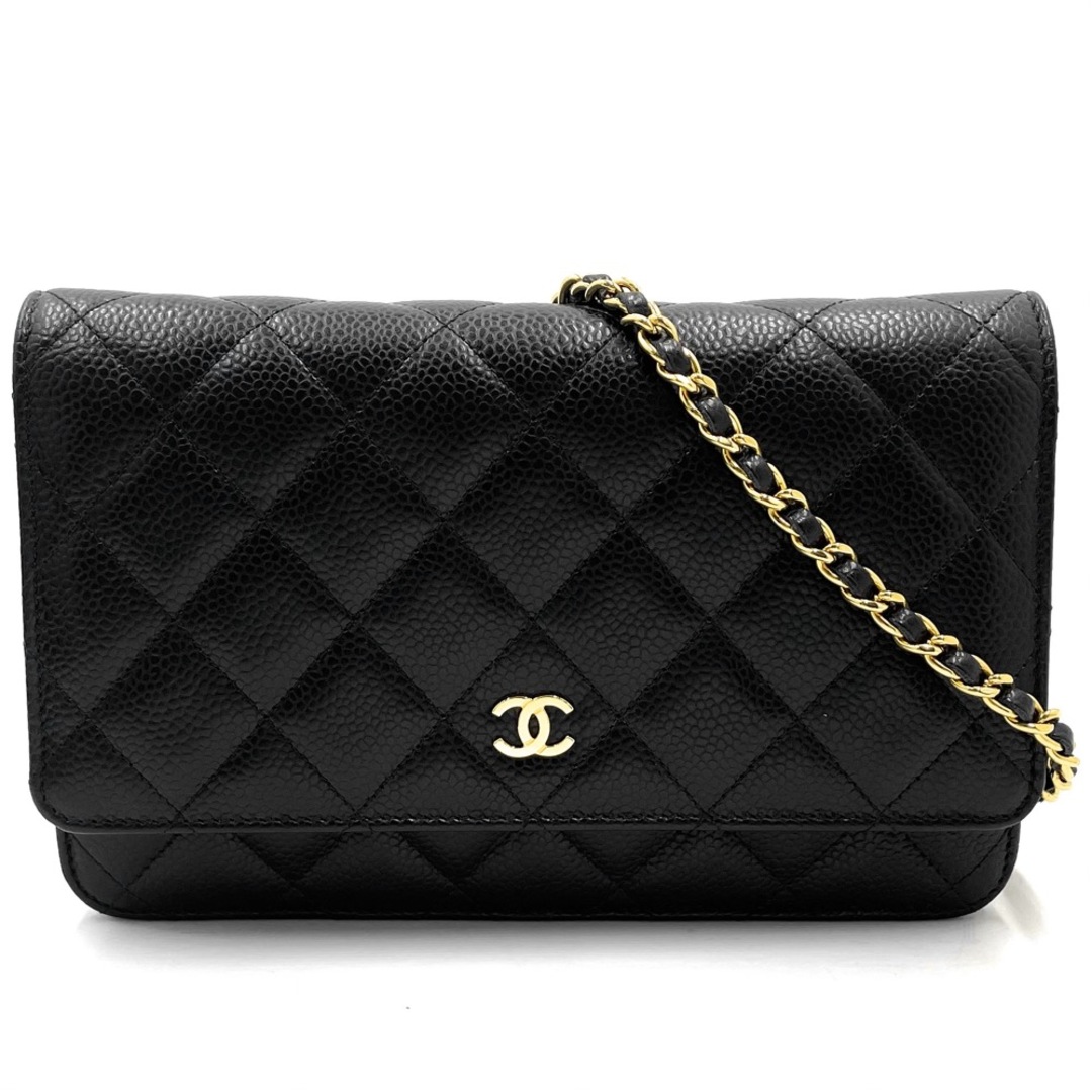 美品 シャネル CHANEL マトラッセ ミニショルダーバッグ レザー ブラック