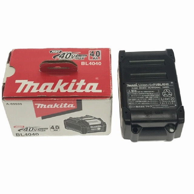 ☆未使用品☆ makita マキタ 40Vmax リチウムイオン バッテリ BL4040 4.0Ah(A-69939) バッテリー残量表示付き 59799