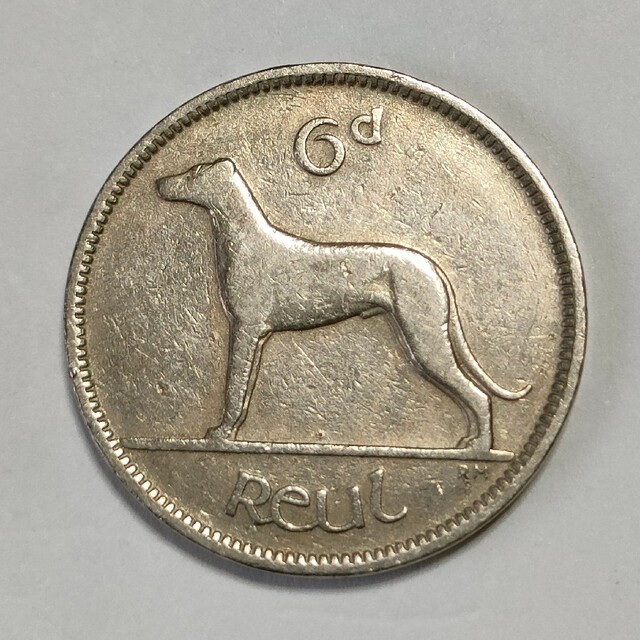 アイルランド　外国コイン　硬貨　貨幣　犬 エンタメ/ホビーの美術品/アンティーク(貨幣)の商品写真