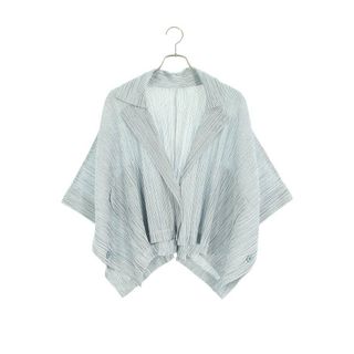 プリーツプリーズイッセイミヤケ(PLEATS PLEASE ISSEY MIYAKE)のプリーツプリーズ  PP18-JD221 ストライプ柄プリーツポンチョジャケット  レディース 3(その他)