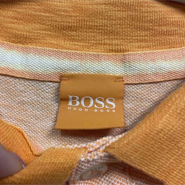 HUGO BOSS(ヒューゴボス)のHUGO BOSS  メンズ　グラデーション　ポロシャツ　半袖　M オレンジ メンズのトップス(ポロシャツ)の商品写真