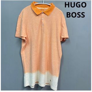 ヒューゴボス(HUGO BOSS)のHUGO BOSS  メンズ　グラデーション　ポロシャツ　半袖　M オレンジ(ポロシャツ)