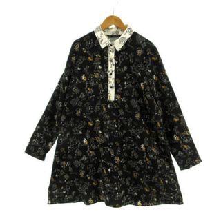 ZARA Trafaluc ワンピース ポロワンピ 黒 オフ白 オレンジ M(ミニワンピース)