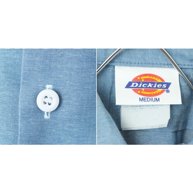 Dickies(ディッキーズ)のDickies ディッキーズ ワークシャンブレーシャツ ブルーM 半袖 ss48 メンズのトップス(シャツ)の商品写真