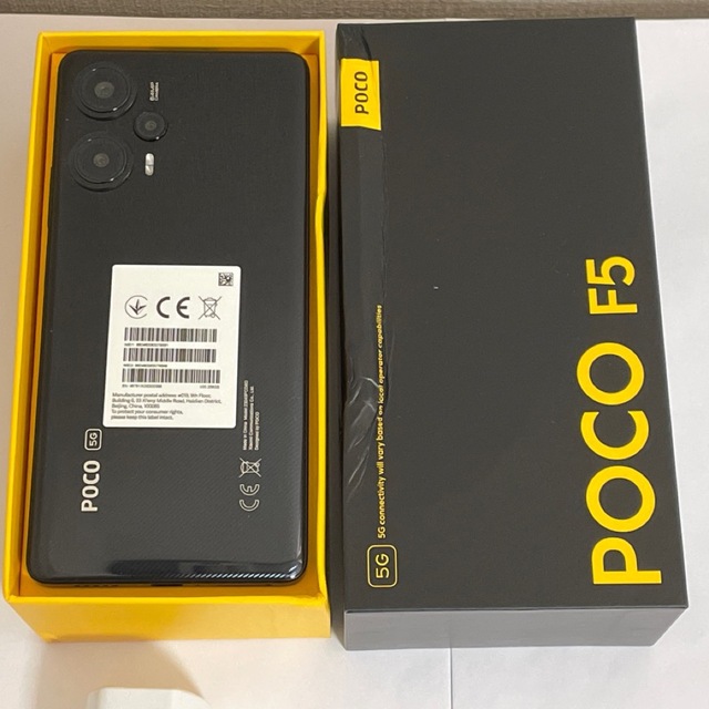 【最強CP カメラ音オフ可】POCO F5 8GB/256GB 新品未開封 黒