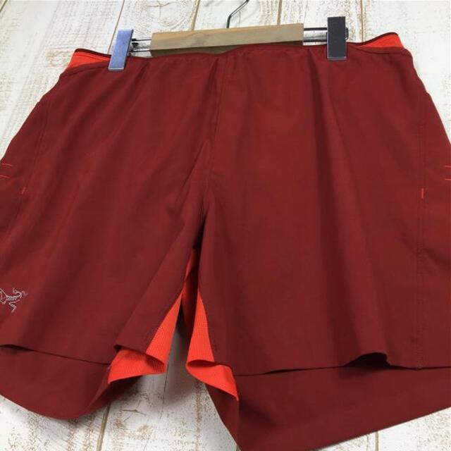 MENs S アークテリクス ソレウス ショーツ Soleus Short ランニング パンツ ARCTERYX 13633 Oxblood レッド系